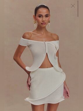 Meshki Hailey Off-Shoulder Ivory Set